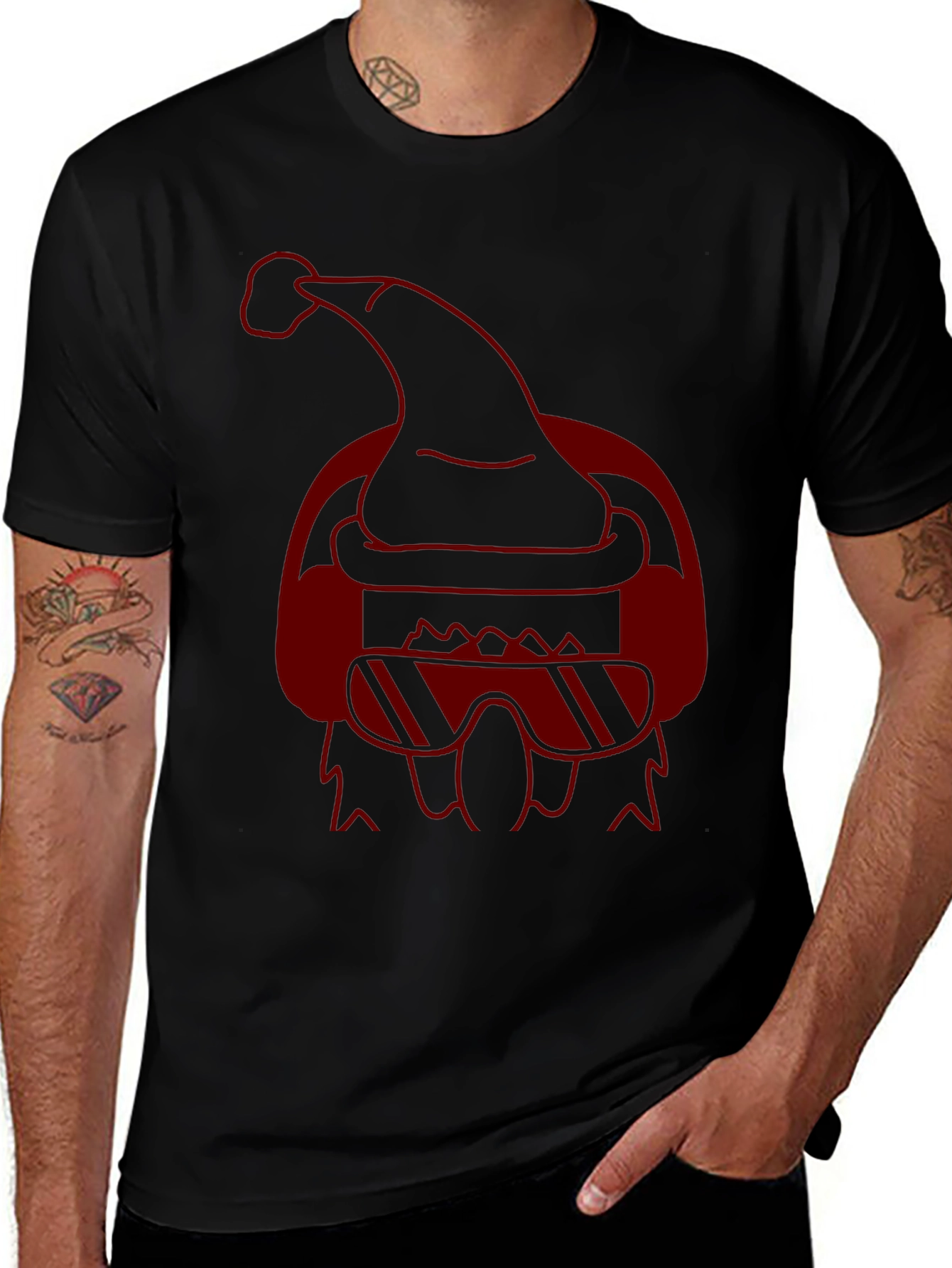 Cool Santa Graphic Tee - Holiday Style