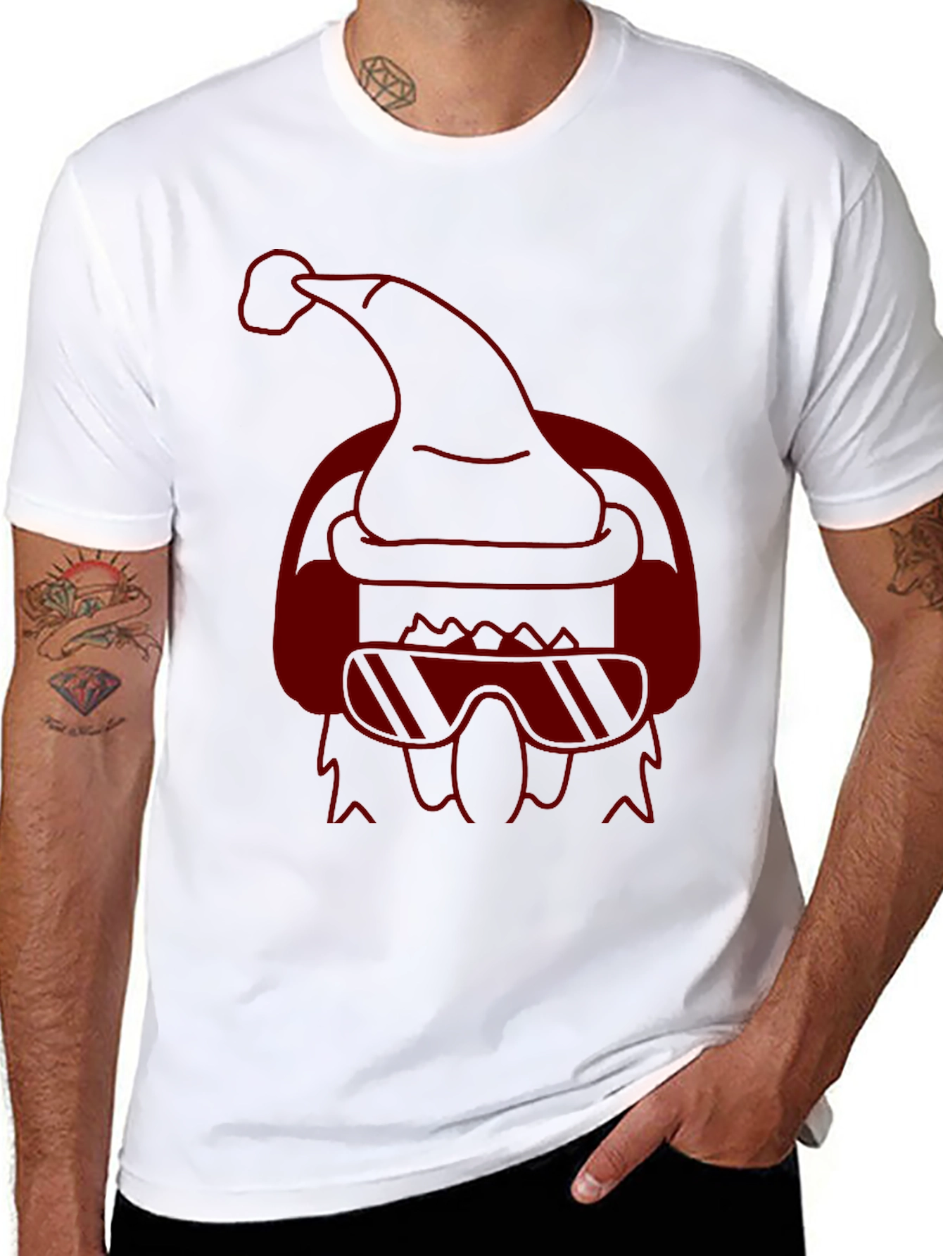 Cool Santa Graphic Tee - Holiday Style