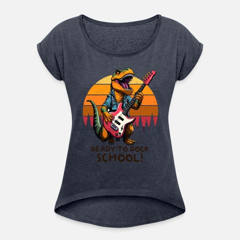 School Child School Start Retro Dino T-rex