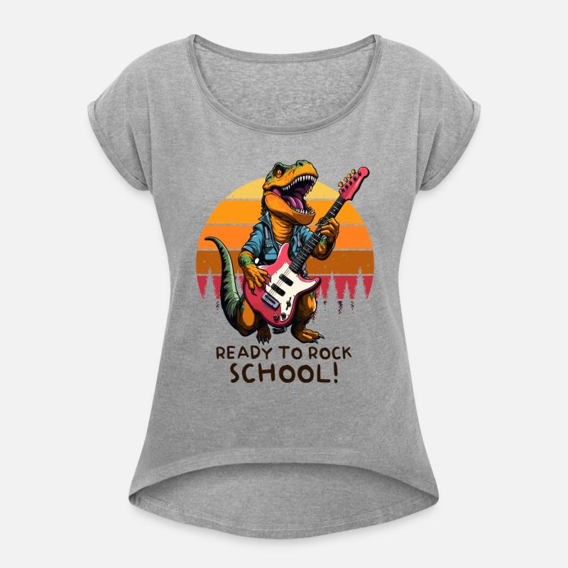 School Child School Start Retro Dino T-rex