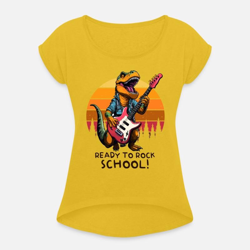 School Child School Start Retro Dino T-rex