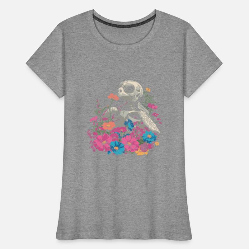 Sea Turtle Floral Skeleton Flower Animal