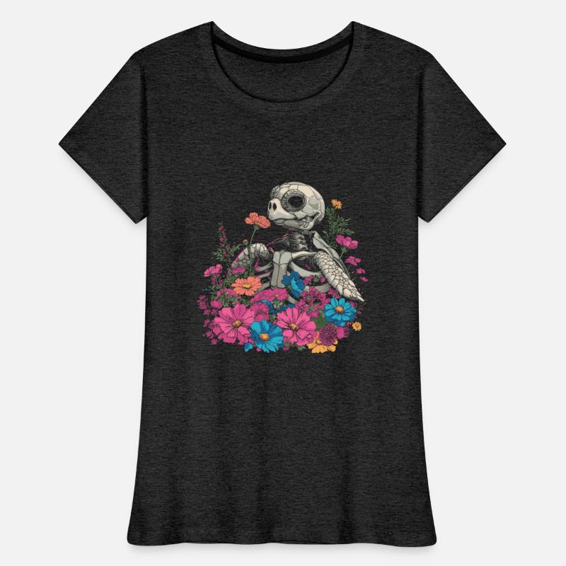 Sea Turtle Floral Skeleton Flower Animal