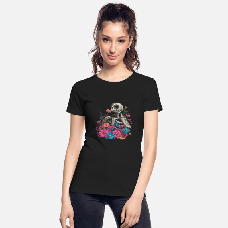 Sea Turtle Floral Skeleton Flower Animal