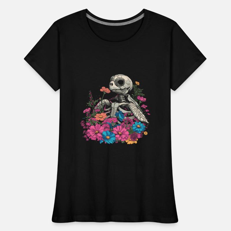 Sea Turtle Floral Skeleton Flower Animal