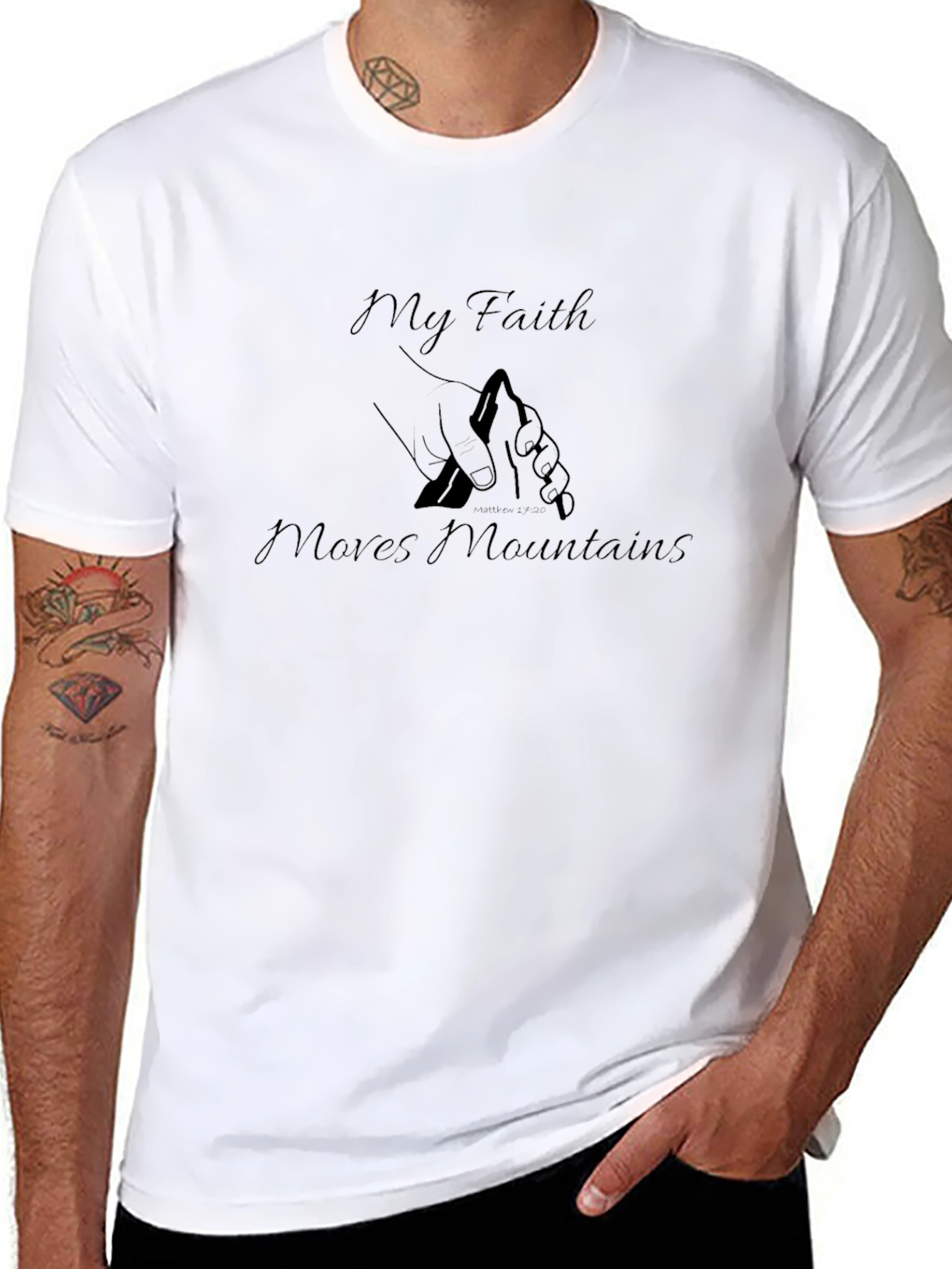 Faith Moves Mountains T-Shirt - Inspirational Christian Tee