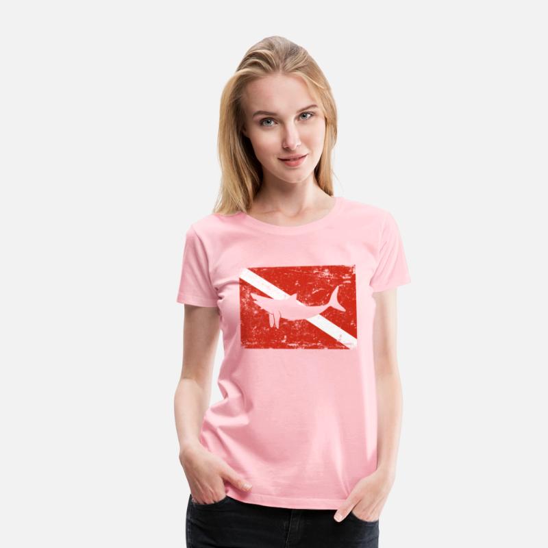 Shark On A Dive Flag Scuba