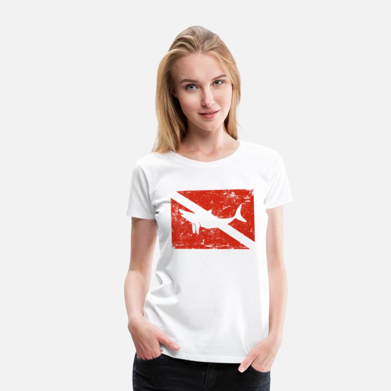Shark On A Dive Flag Scuba