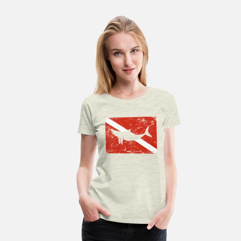 Shark On A Dive Flag Scuba
