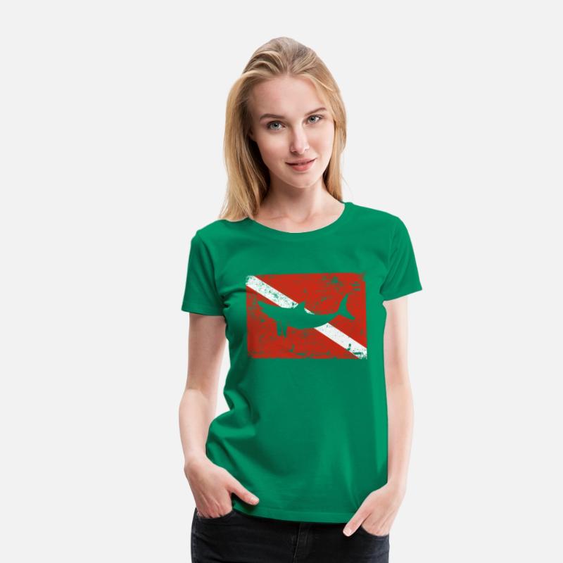 Shark On A Dive Flag Scuba