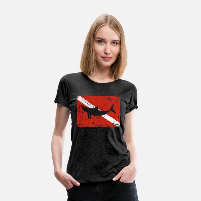 Shark On A Dive Flag Scuba