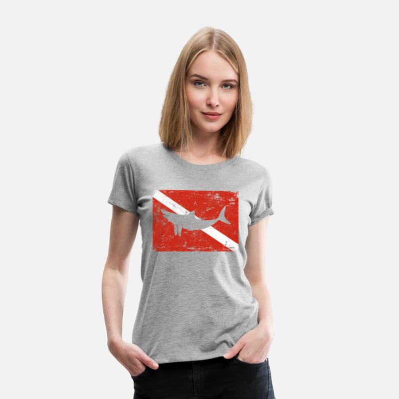 Shark On A Dive Flag Scuba