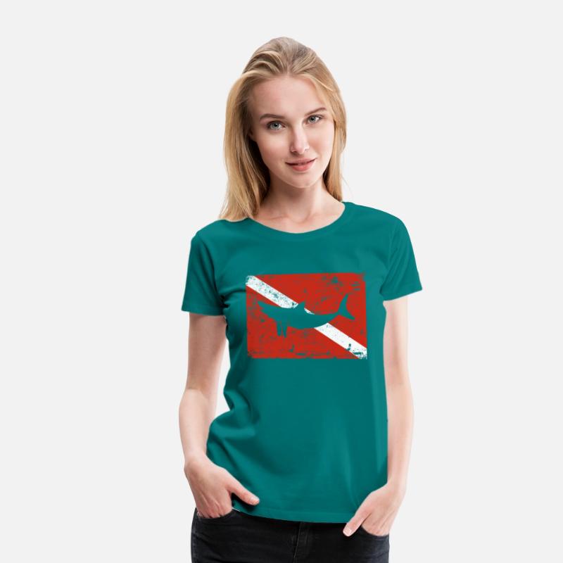 Shark On A Dive Flag Scuba