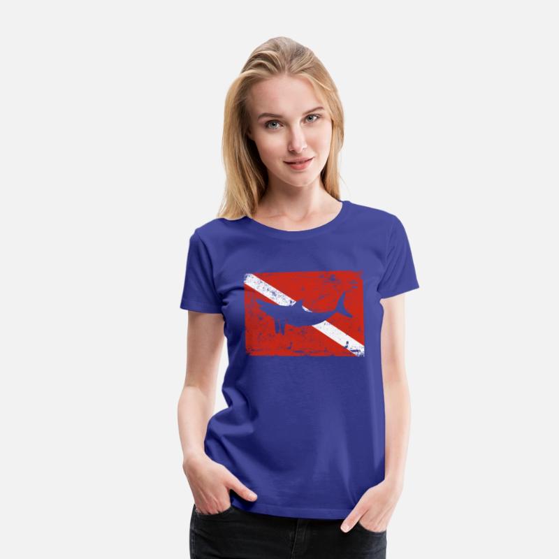Shark On A Dive Flag Scuba