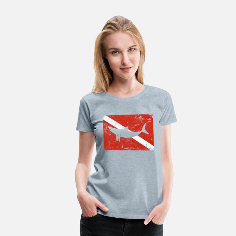 Shark On A Dive Flag Scuba