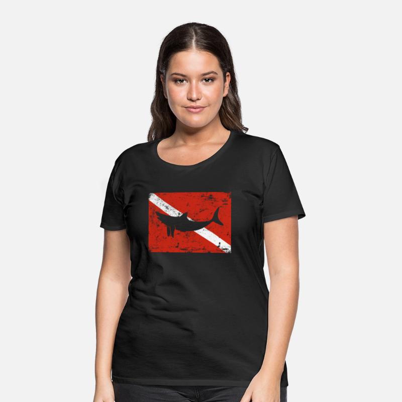Shark On A Dive Flag Scuba