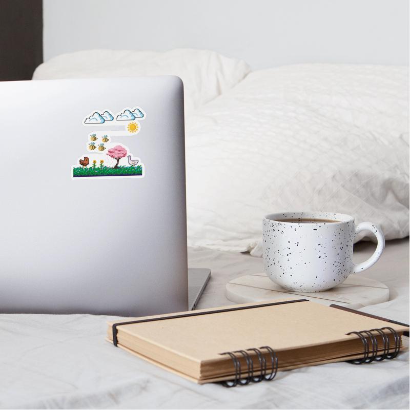 Shirt pixel nature scene pixel art Unisex and kids