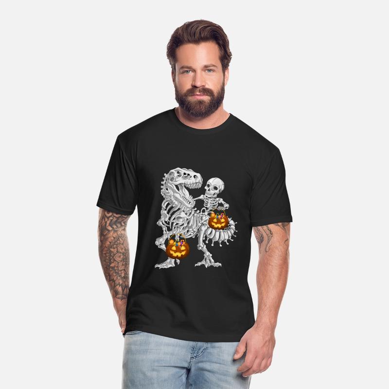 Skeleton Riding Skeleton Dino Pumpkin Halloween