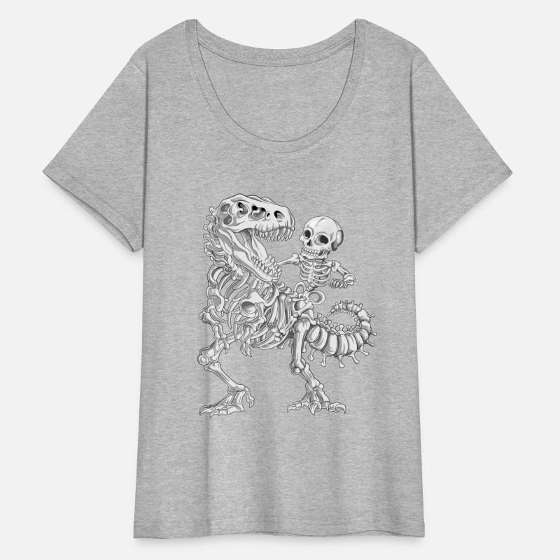 Skeleton Riding Skeleton Dinosaur T rex Halloween