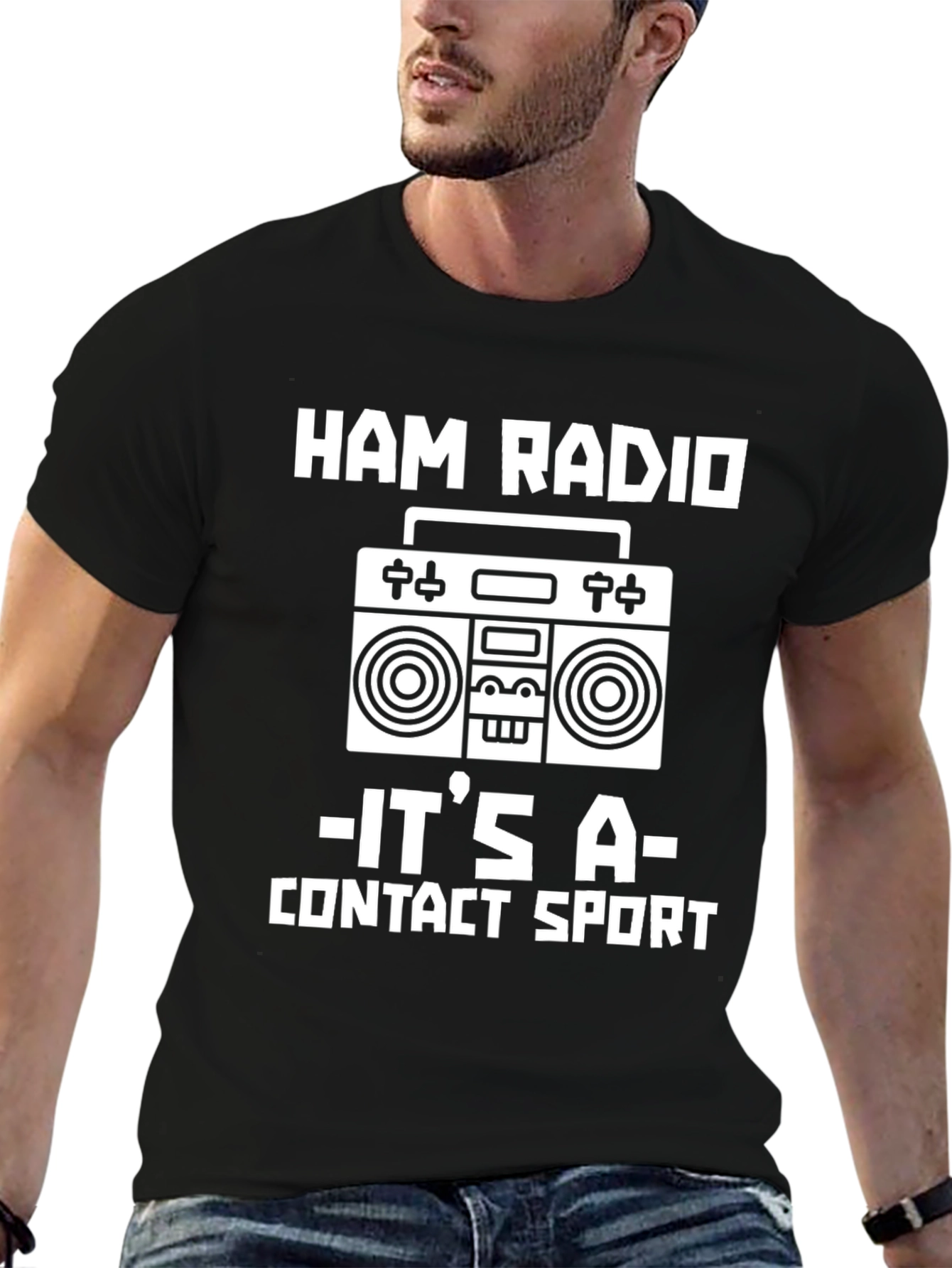 Ham Radio Contact Sport Graphic T-Shirt