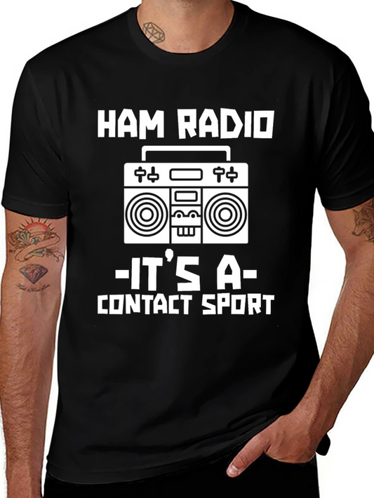 Ham Radio Contact Sport Graphic T-Shirt