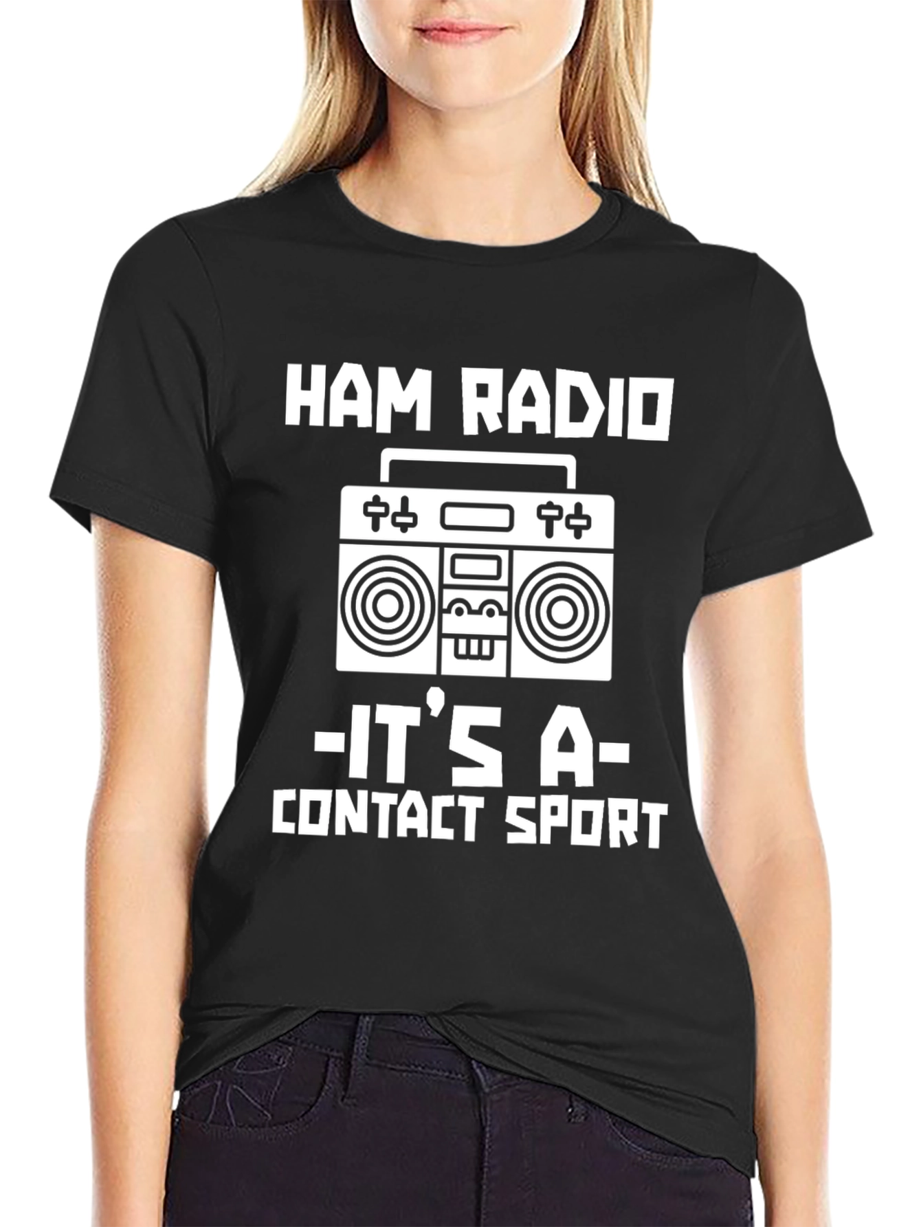 Ham Radio Contact Sport Graphic T-Shirt