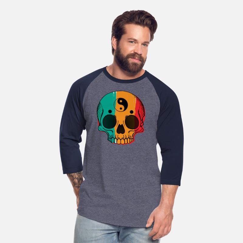 skull flag yin symbol yang symbol balance