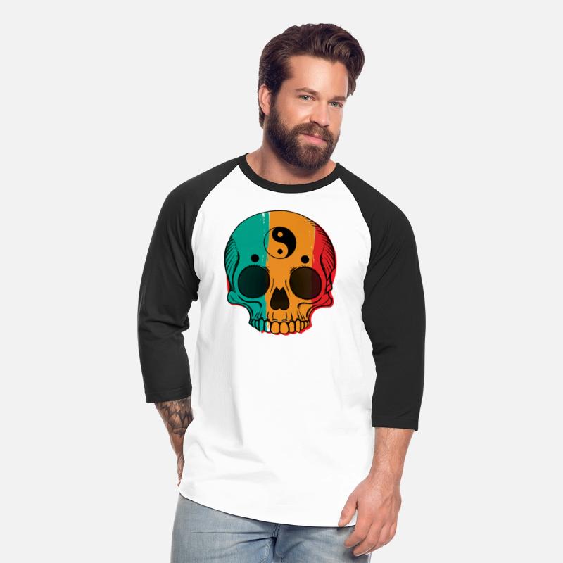 skull flag yin symbol yang symbol balance