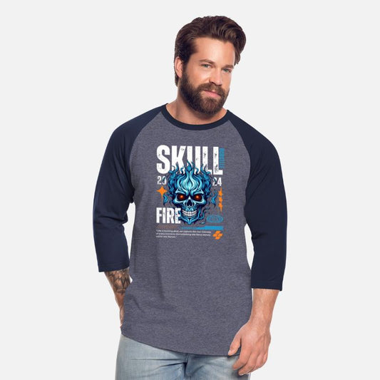 Skull Maximalist Blue Orange and White Streetwear