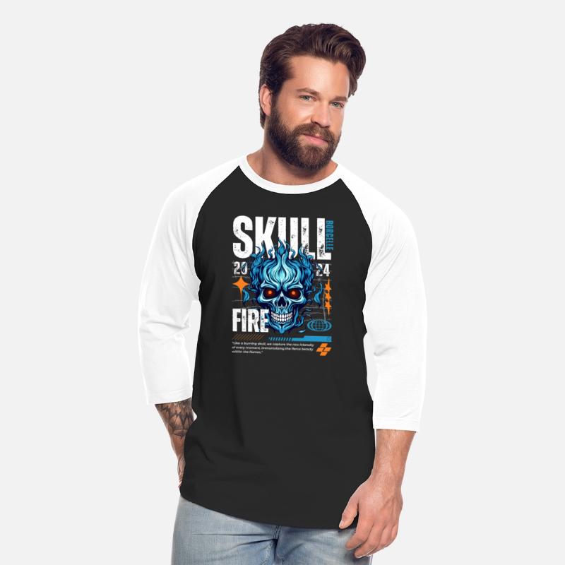 Skull Maximalist Blue Orange and White Streetwear