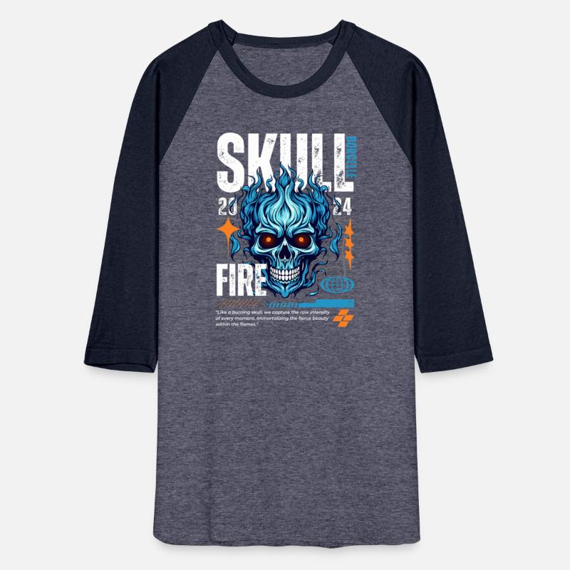Skull Maximalist Blue Orange and White Streetwear