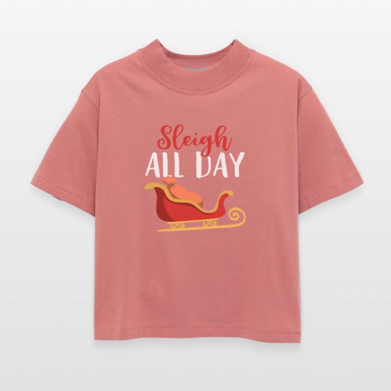 Sleigh all Day Funny Holiday Ugly Christmas Themed