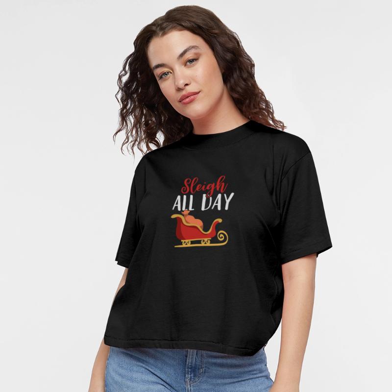 Sleigh all Day Funny Holiday Ugly Christmas Themed