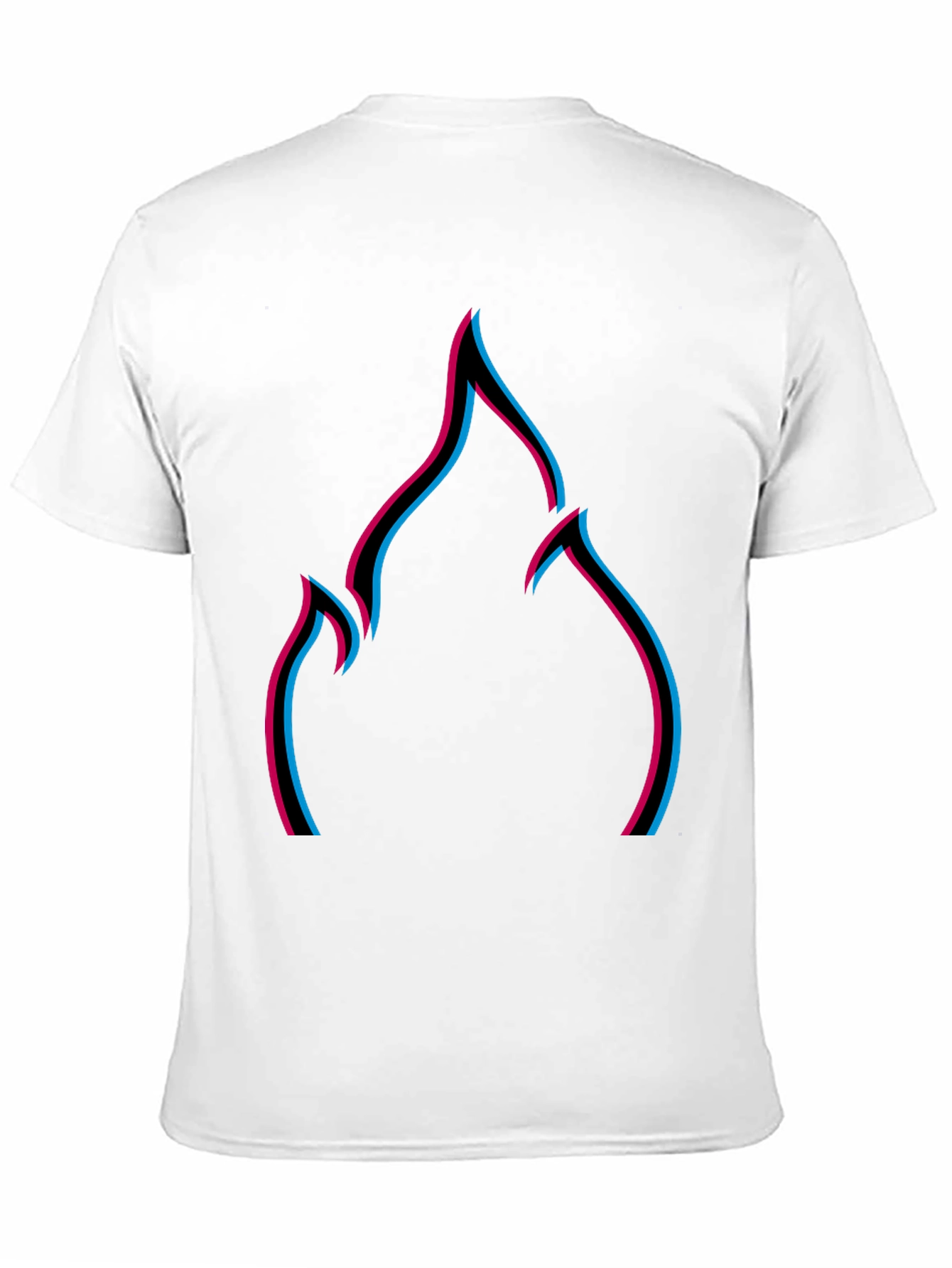 Abstract Flame Graphic Tee - Modern Black T-Shirt