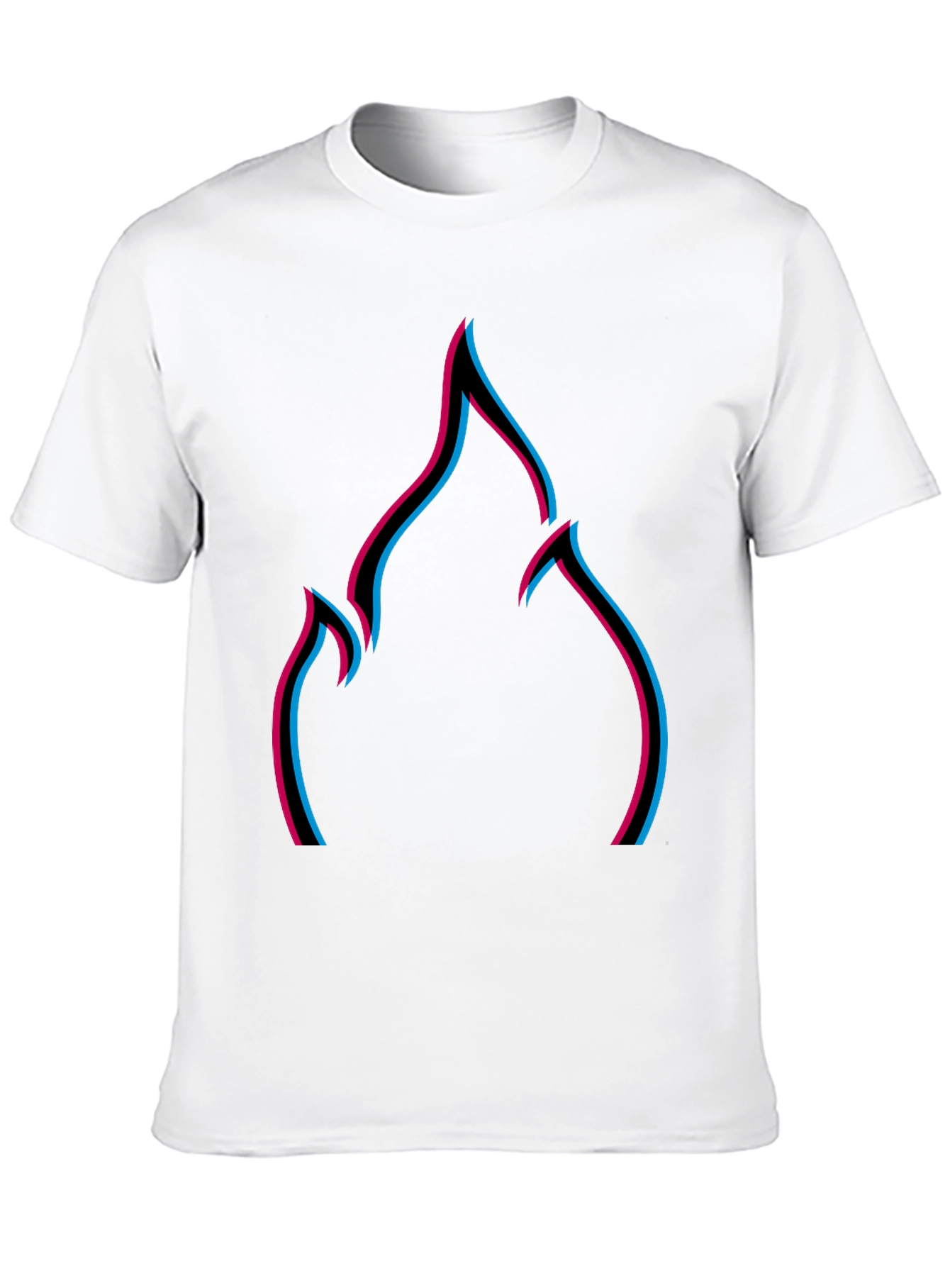 Abstract Flame Graphic Tee - Modern Black T-Shirt