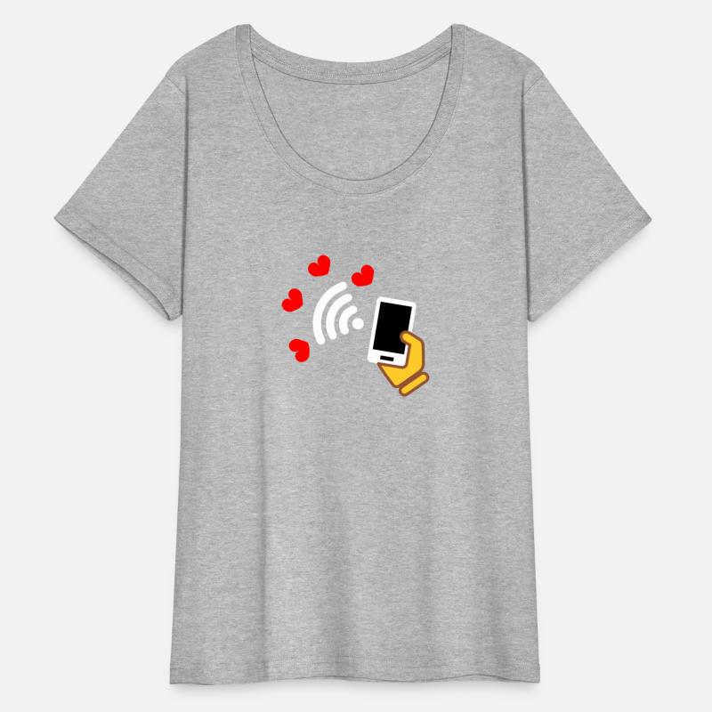smartphone love look online love fibes with hearts