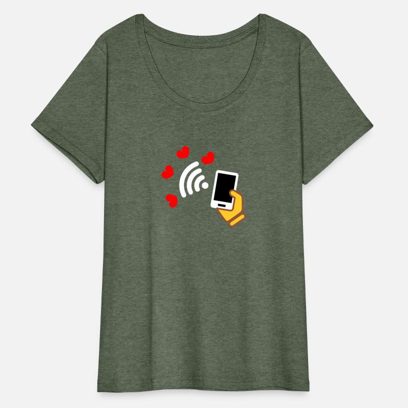 smartphone love look online love fibes with hearts