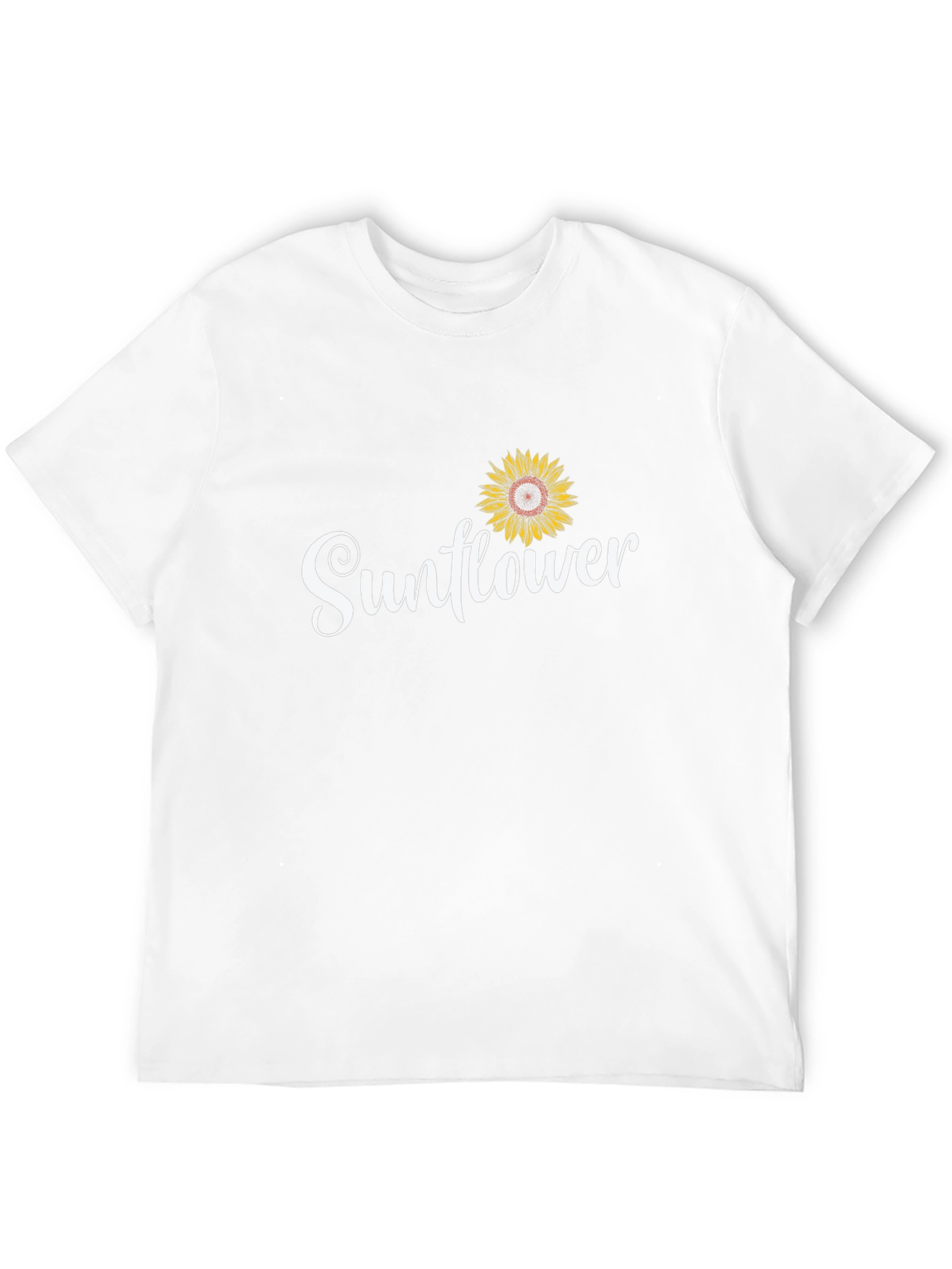 Sunflower Graphic Tee - Black Cotton Casual Shirt