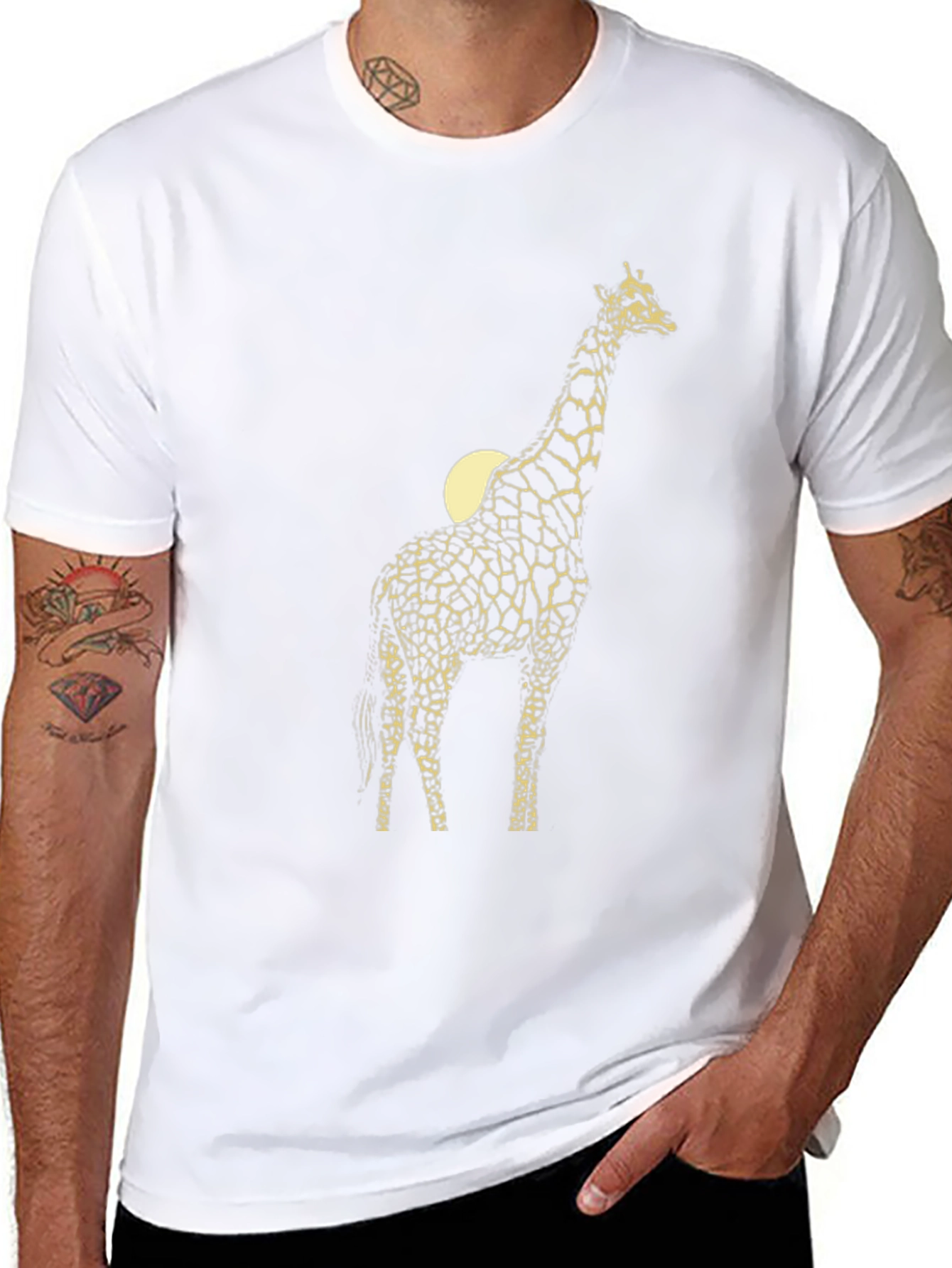 Giraffe Graphic T-Shirt - Black