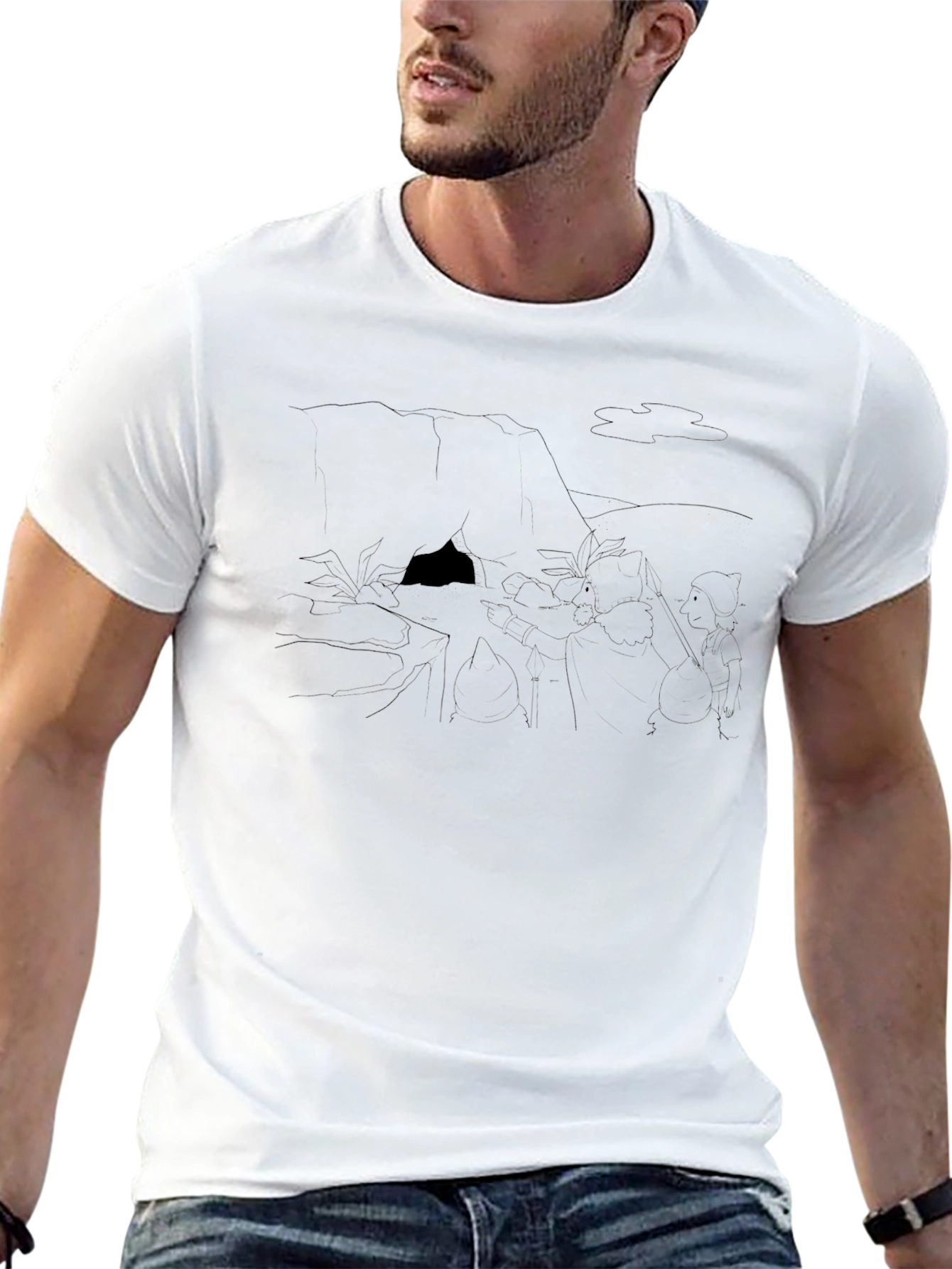 Black Graphic Print Tee - Adventure Ready