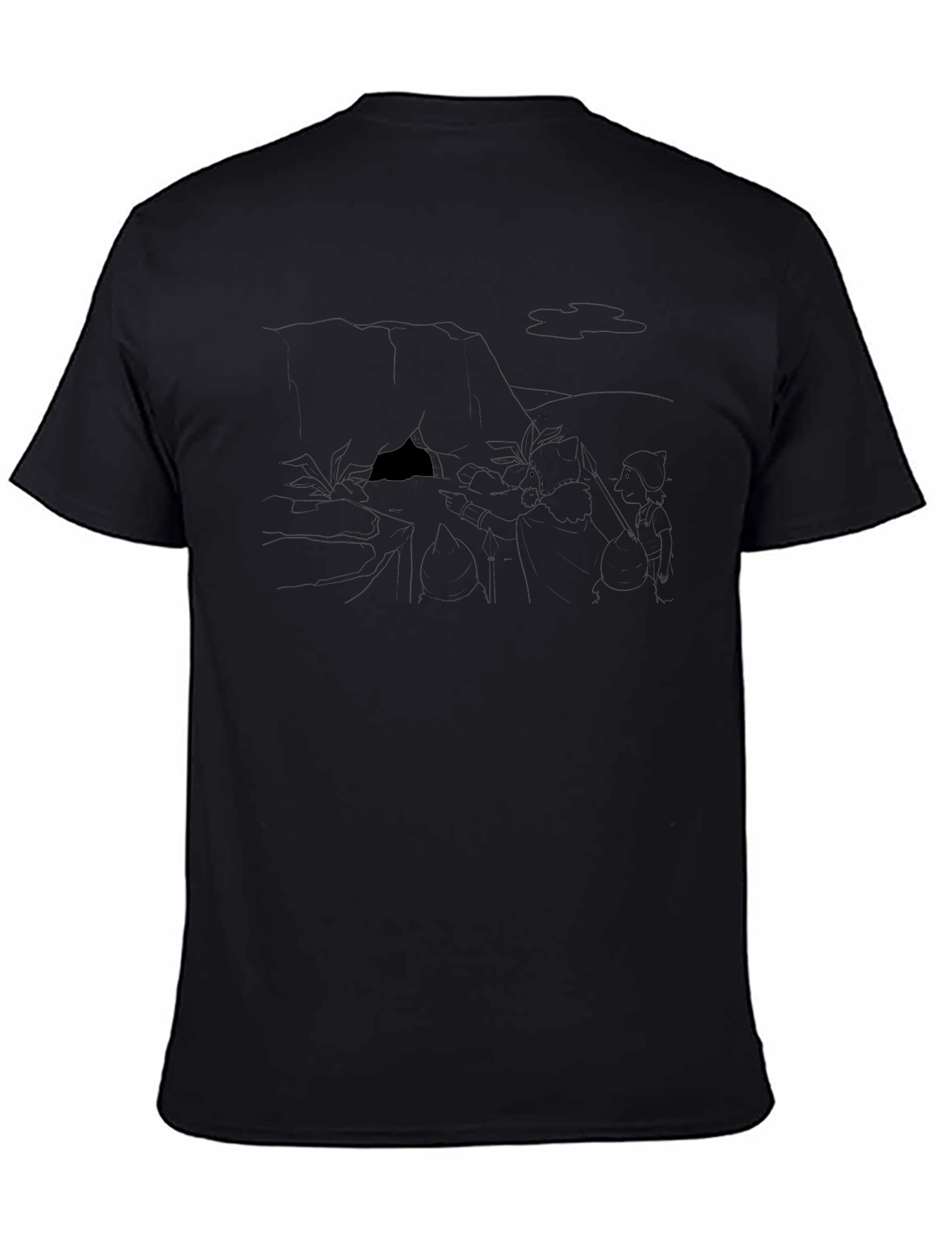 Black Graphic Print Tee - Adventure Ready