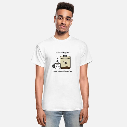 "Social Battery: 1% Please Reboot After Coffee"