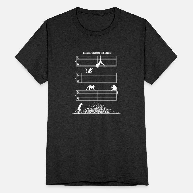 Sound Of Silence - Empty sheet music and apes