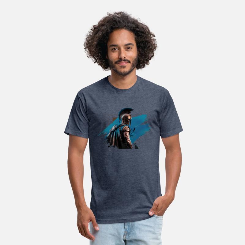 Spartan Warrior with Blue Cape