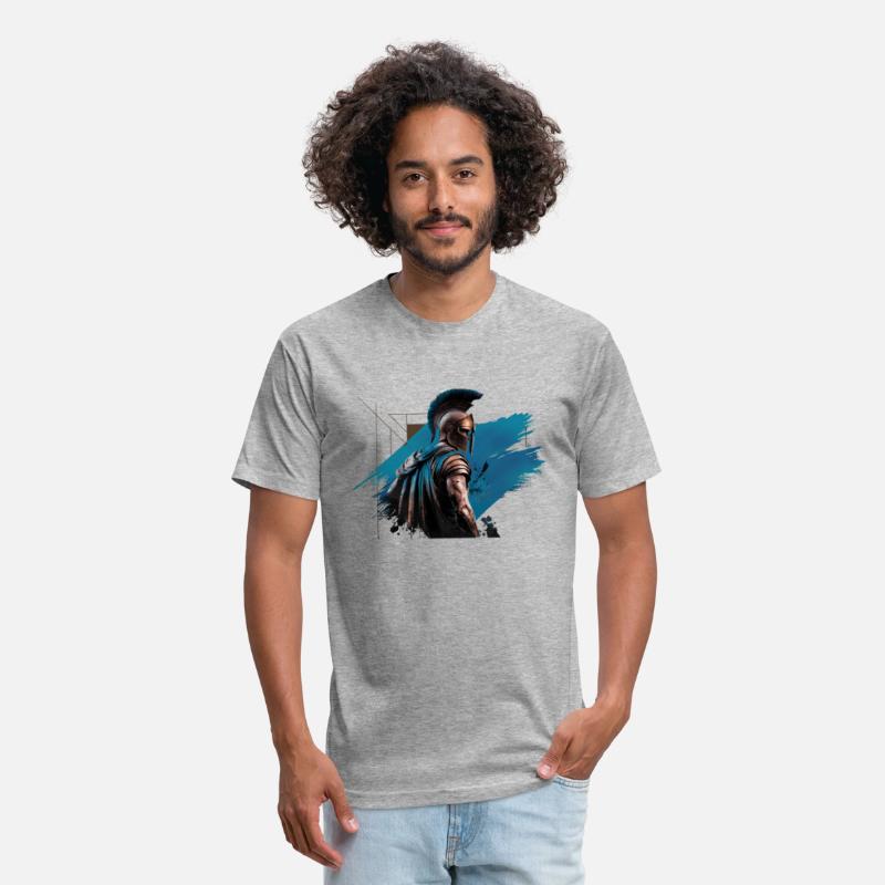 Spartan Warrior with Blue Cape