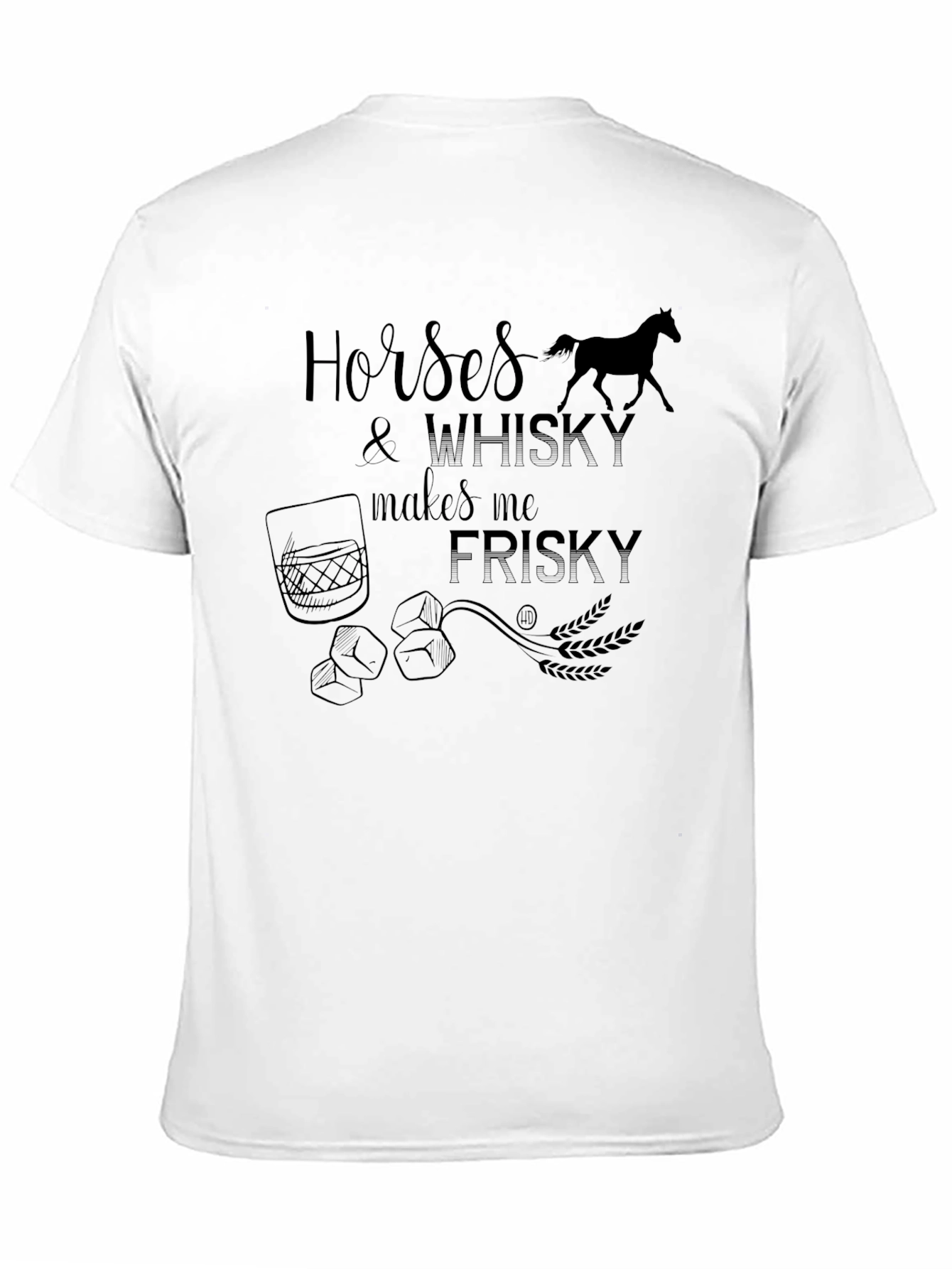 Horses & Whiskey Graphic Tee - Frisky Fun