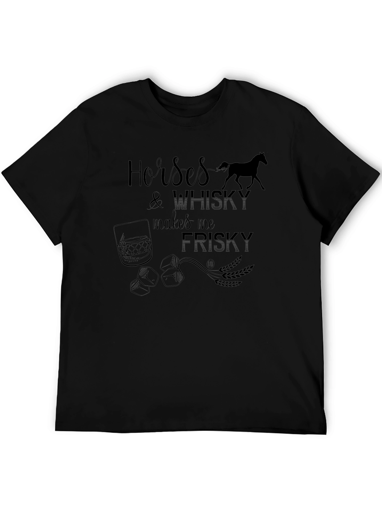 Horses & Whiskey Graphic Tee - Frisky Fun