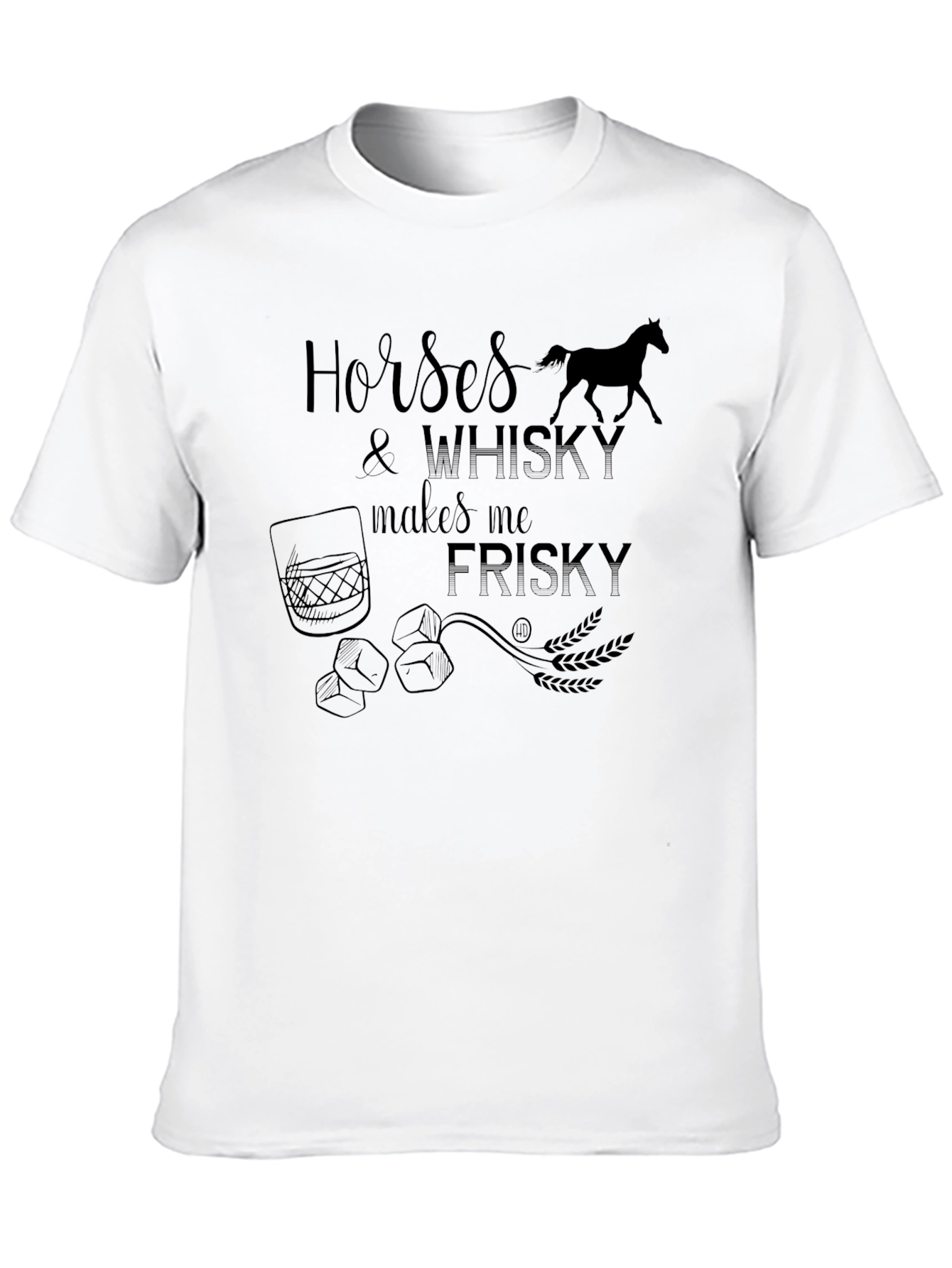 Horses & Whiskey Graphic Tee - Frisky Fun