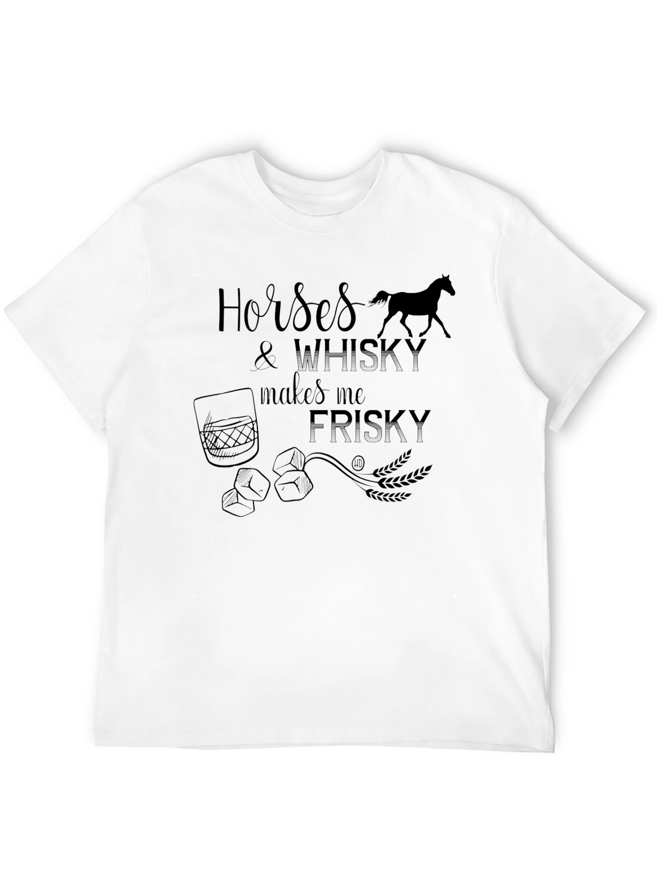 Horses & Whiskey Graphic Tee - Frisky Fun