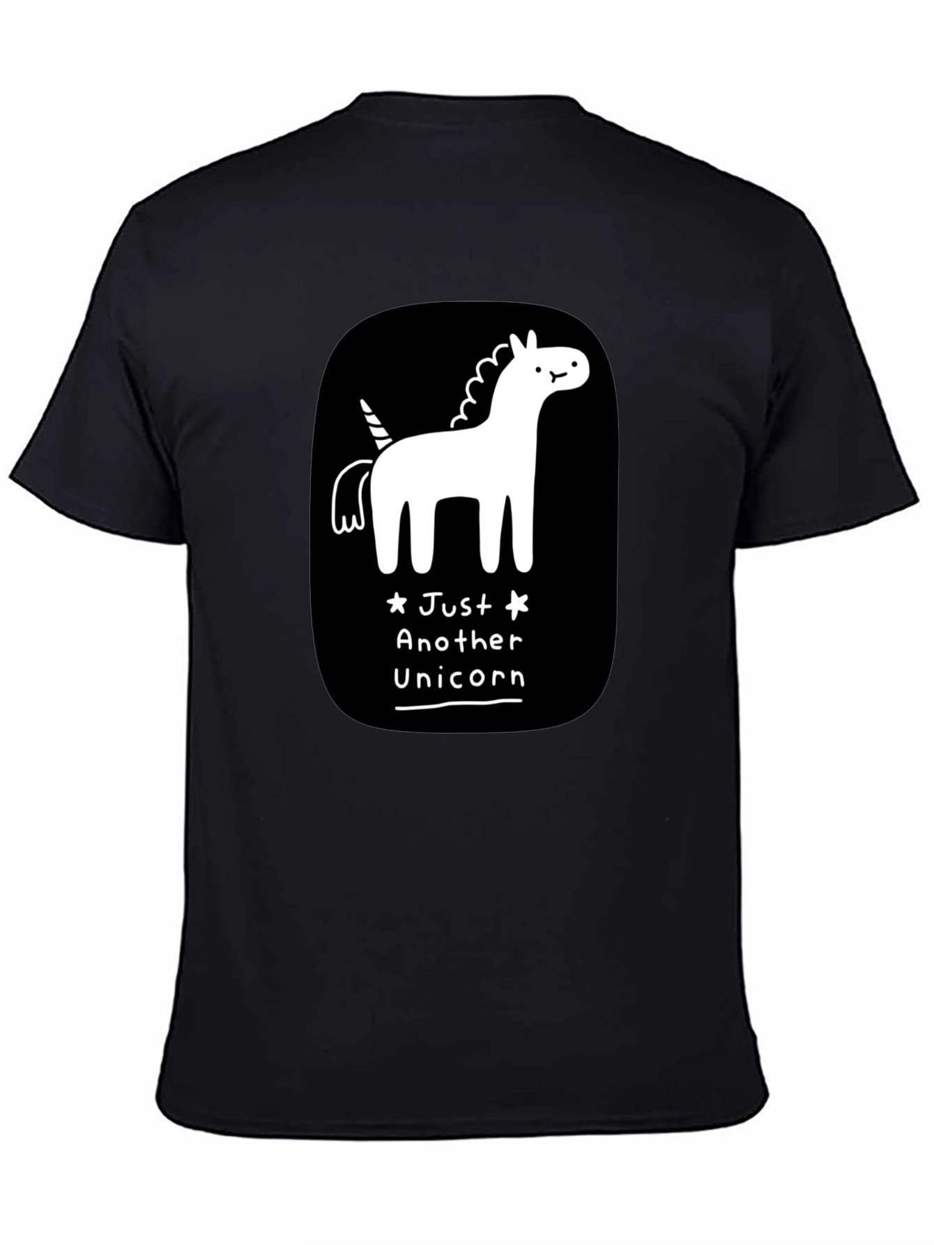 Just Another Unicorn Black Graphic T-Shirt